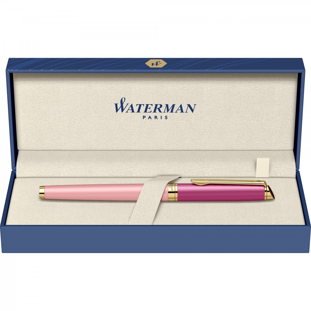 Перьевая ручка Waterman Hemisphere Colour Blocking  Pink GT F сталь нержавеющая/позолота F син. черн. в подарочной коробке