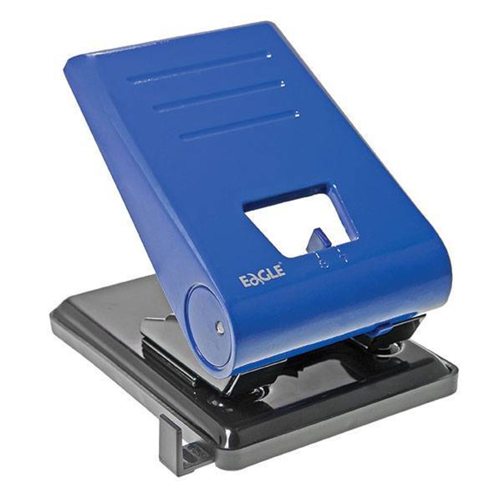 Дырокол EAGLE синий металл 50 л. линейка форматов