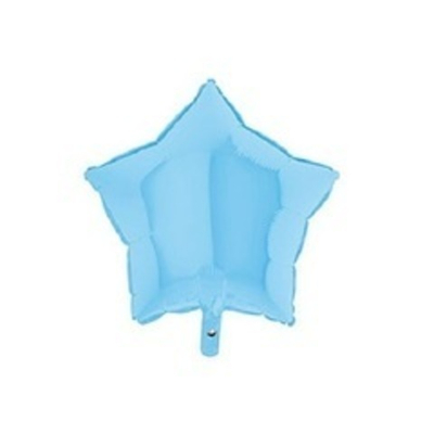 Г 18" Звезда, Матовый, Blue (Голубой), 1 шт.