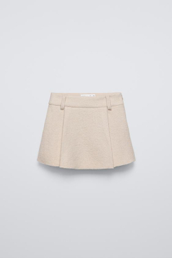 ZARA ЮБКА БУКЛЕ, ЭКРЮ