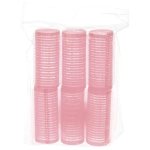 Бигуди липучки, 6шт., однотонные, цвет персиковый, d-2,5см
