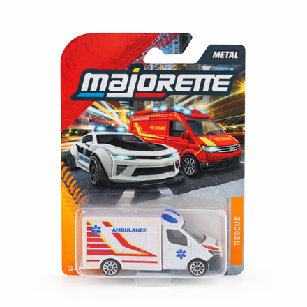 Металлическая машинка Majorette Rescue 3000003 2 скорая помощь Mercedes-Benz Sprinter 1:64 3000003 2