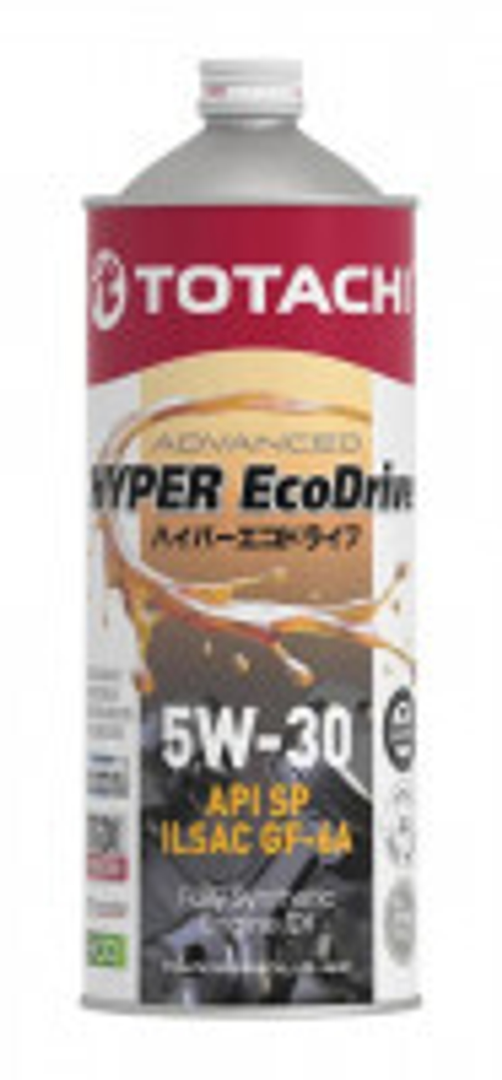 Моторное масло TOTACHI  HYPER EcoDrive Fully Synthetic  SAE 5W-30  API SP, ILSAC GF-6A      1л