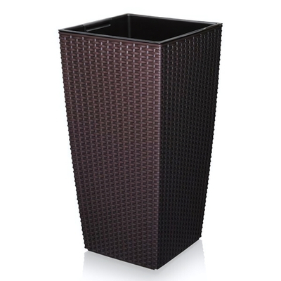 Кашпо "Camellia" ротанг, вставка V=17л 263*263*285 венге коричневый
