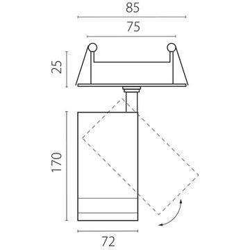 Светильник встраиваемый 1400LM 20-55G с адаптером 20W 2700-6000K C4207RS черный Canno Pro Lightstar