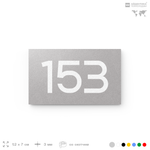 Номер на дверь 153, табличка на дверь для офиса, квартиры, кабинета, аудитории, склада, голубой 120х70 мм, Айдентика Технолоджи