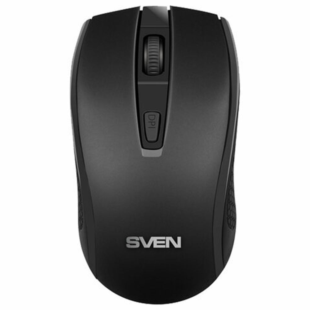 Мышь беспроводная SVEN RX-220W, 3 кнопки + 1 колесо-кнопка, оптическая, чёрная, SV-016227