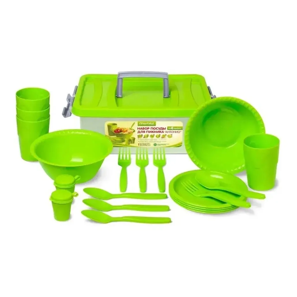 Набор посуды для пикника Антонио на 4 персоны