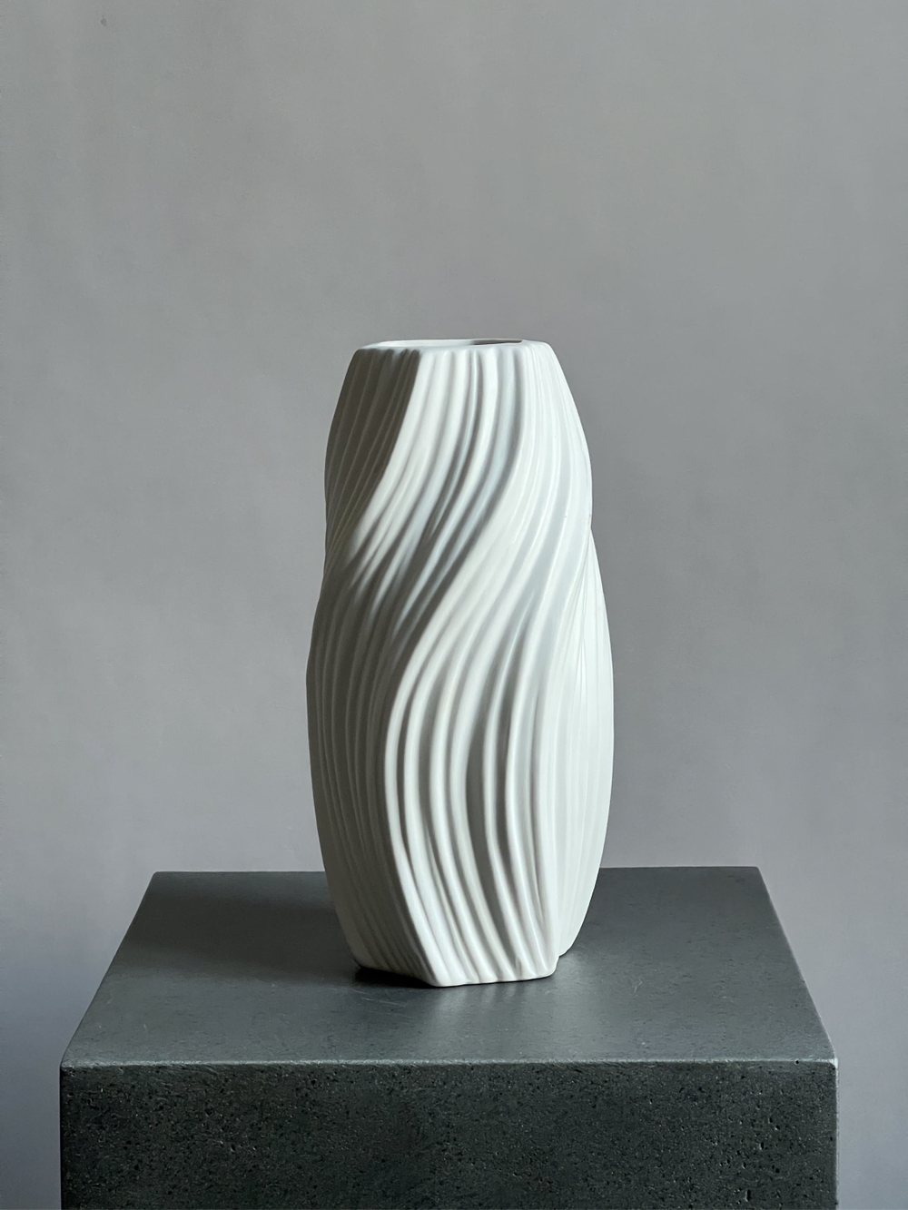 Ваза (керамика), D12xH25см, белый