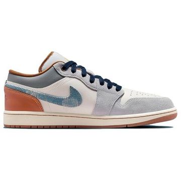 Jordan Air Jordan 1 Винтажные баскетбольные кроссовки Low Топ Белый и синий цвет Мужские