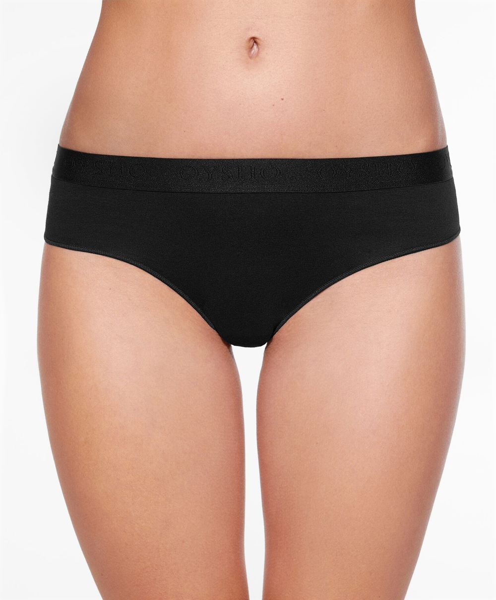 OYSHO Набор из трех трусиков с логотипом, черный