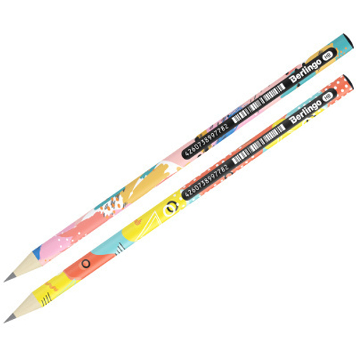 Карандаш ч/г Berlingo "Memphis" HB, круглый, заточен., ассорти И