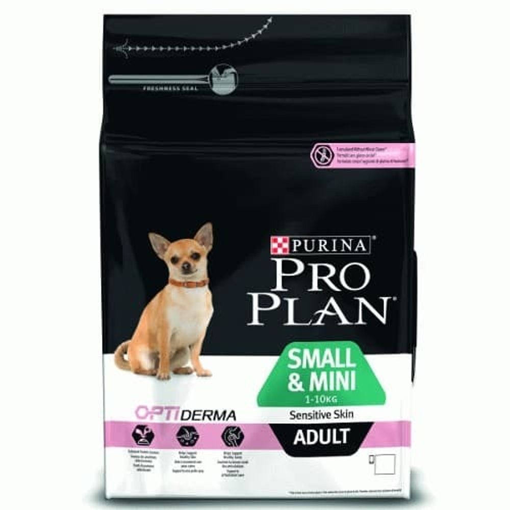 Pro Plan adult OptiDerma 3 кг. Small &amp; Mini для собак мелких пород Лосось с рисом