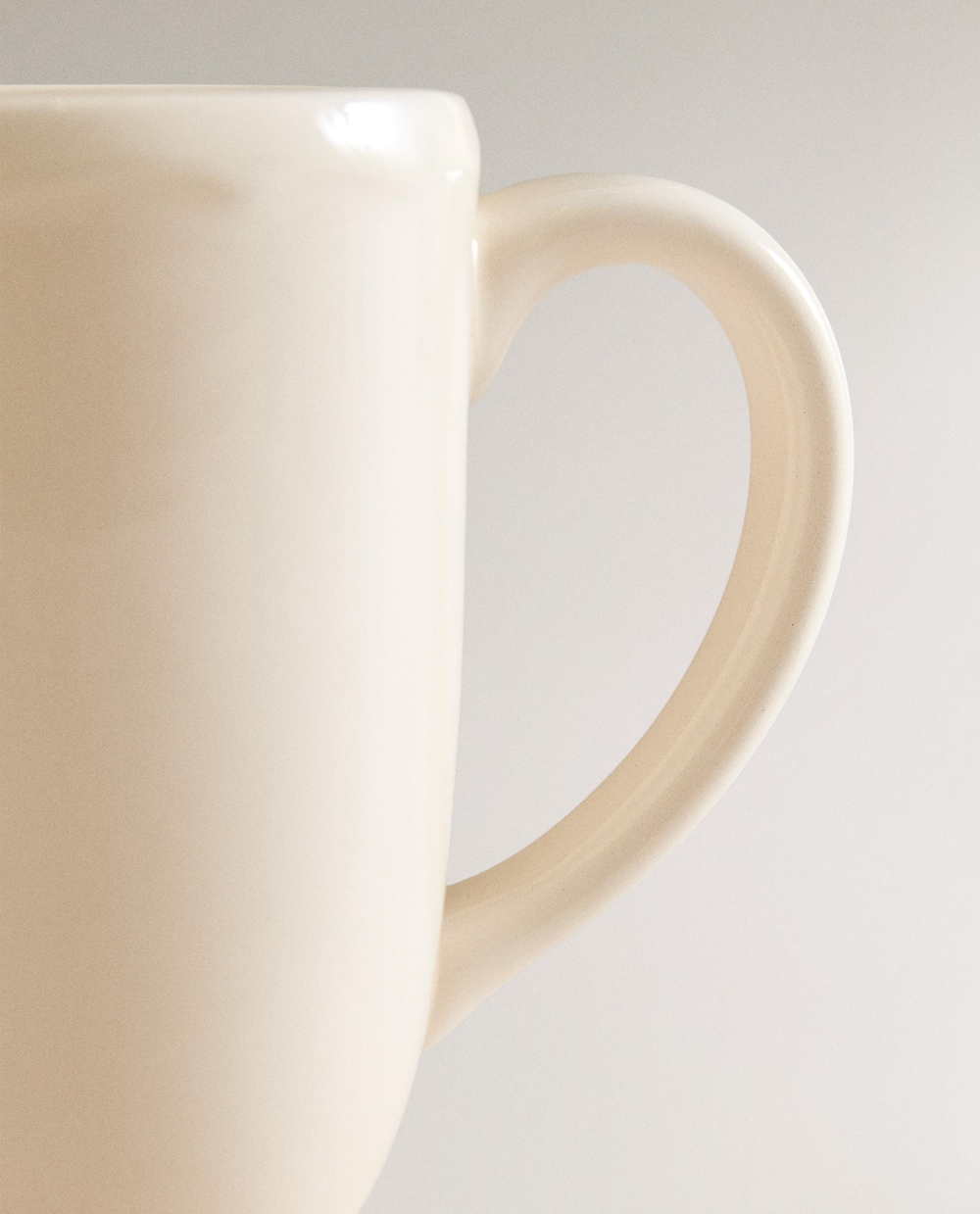 Zara Home чашка из фаянса, цвет бежевый, 13 см