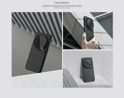 Чехол из карбона с поддержкой MagSafe от Nillkin для Xiaomi 15 Ultra, серия CarboProp Magnetic (версия с прозрачной крышкой)