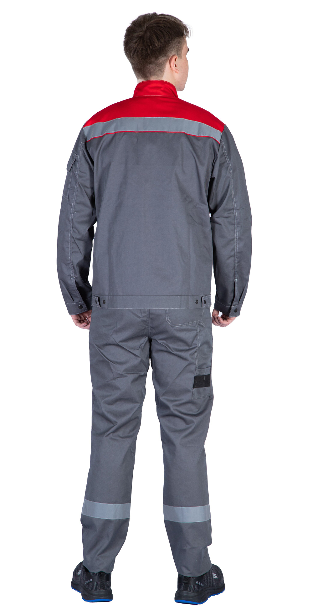 Куртка "Байкит" т.серый/красный