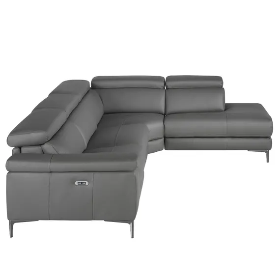 Угловой диван с реклайнером Angel Cerda 5320-R, серая кожа