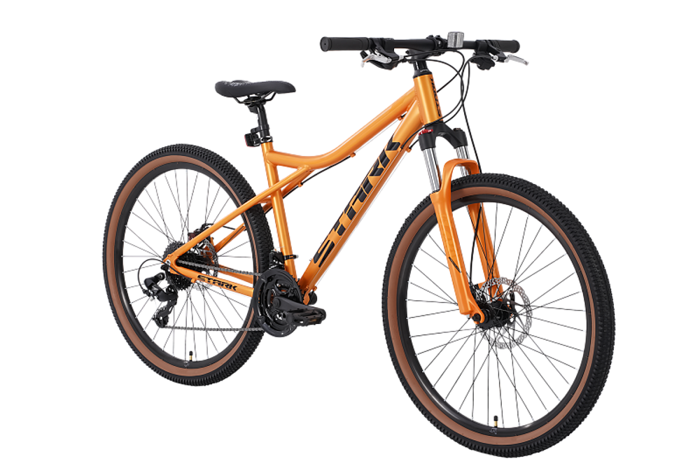 Велосипед 27,5" Stark'25 Slash 27.1 D р.XS/14.5" оранжевый матовый/черный