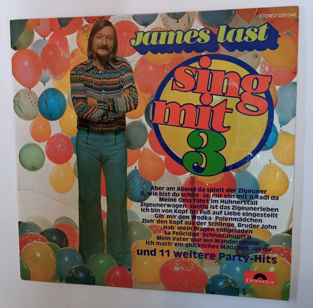Винтажная виниловая пластинка LP James Last Sing Mit 3 (Germany 1975)