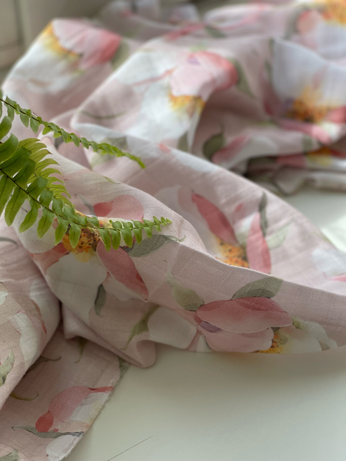 Муслин ДИДЖИТАЛ «Магнолии на пудре»