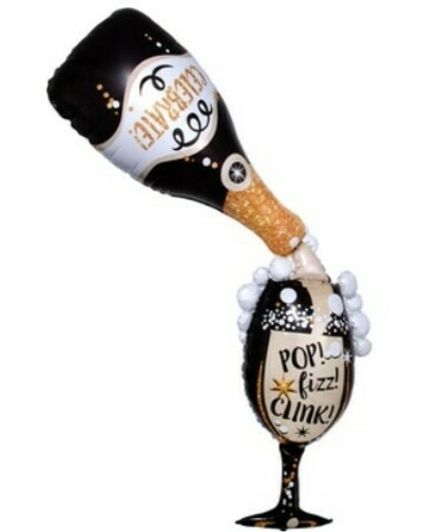 Фигура "Бокал и шампанское с пузырьками"