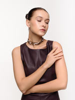 Колье "Sea pearl hematite" Gold