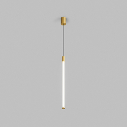 Светильник подвесной AURA, 16 Вт, 3000К, ?42x2300 мм, алюминий+стекло, бронза