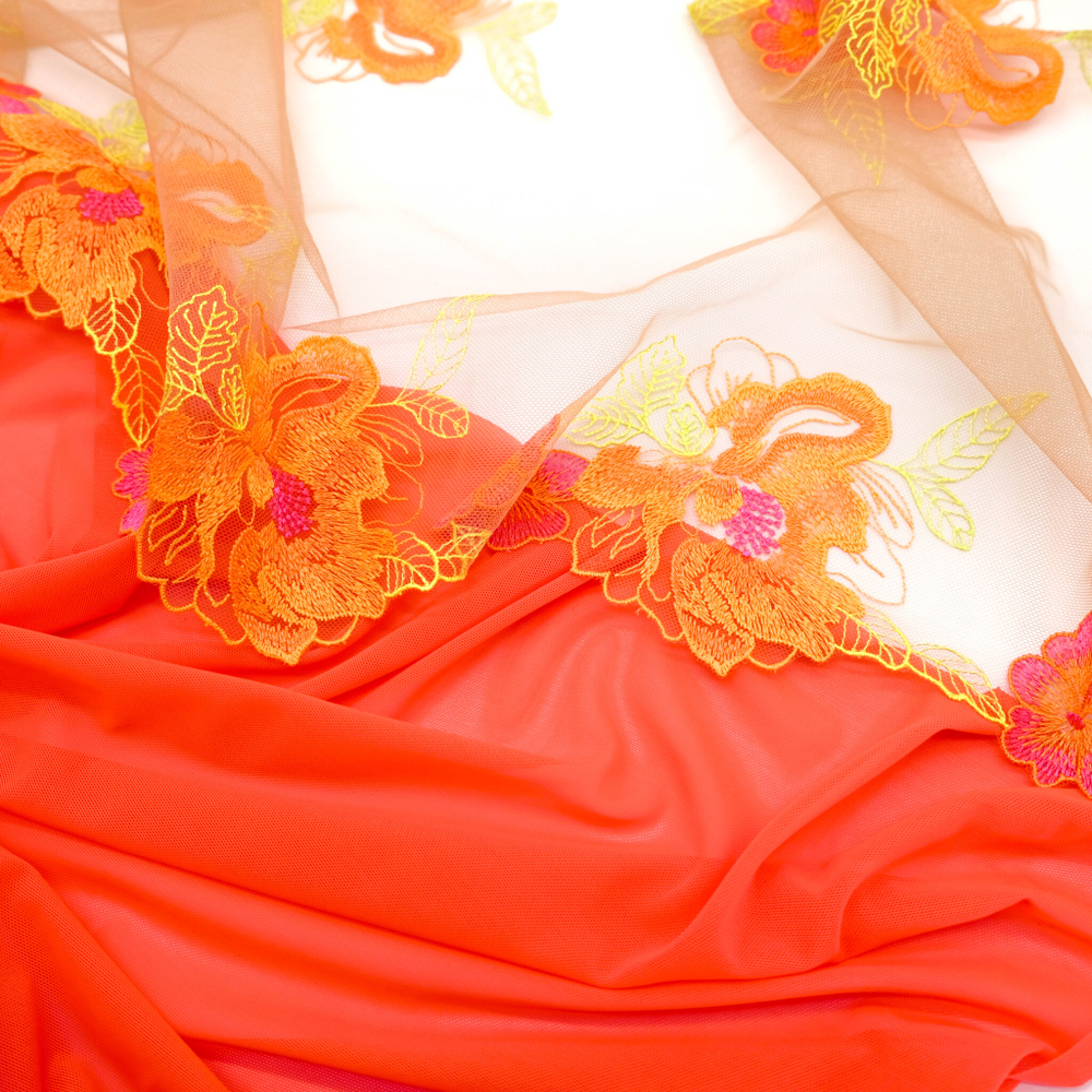 Сетка эластичная ОРАНЖЕВЫЙ НЕОН, Китай