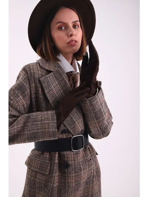 Перчатки женские, цвет коричневый, безразмерные