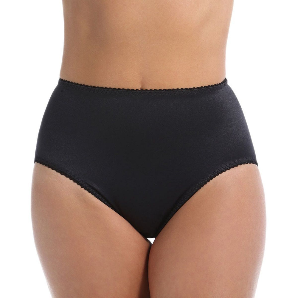 Шелковистые трусы средней степени коррекции с высокими боковыми вырезами (Размер: XL) (Цвет: бежевый)