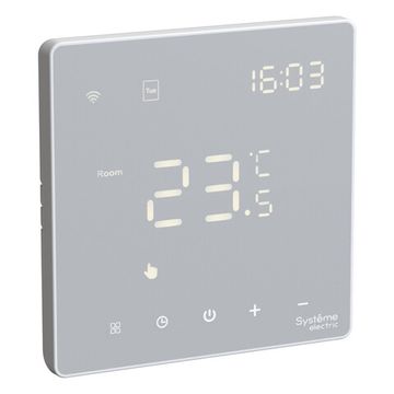 Термостат программируемый ArtGallery 16А с Wi-Fi для электрич. теплого пола моноблочный бел. SE GAL000138