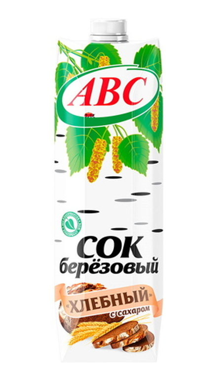 Сок Березовый "Хлебный" с сахаром 1л. АВС