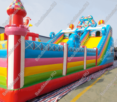 Коммерческий надувной батут "Парк развлечений" 15*8*8 м