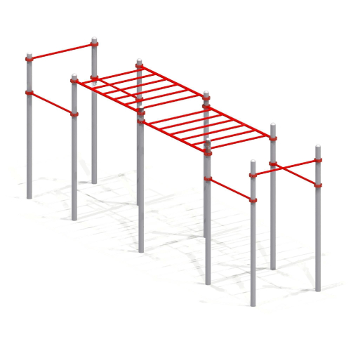 Рукоход двойной двухуровневый и 6 турников