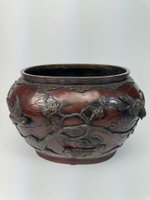 Антикварная японская бронзовая ваза