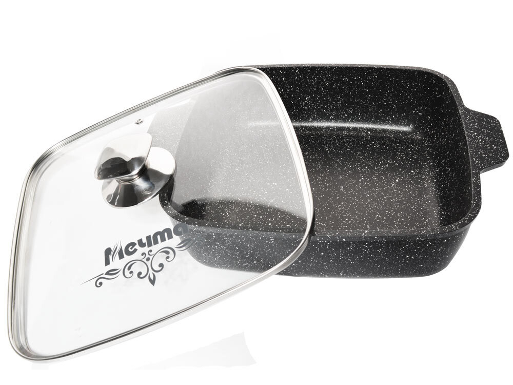 Жаровня 24*24см Гранит black