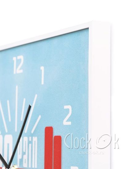 Настенные часы-постер "No pain no gain"