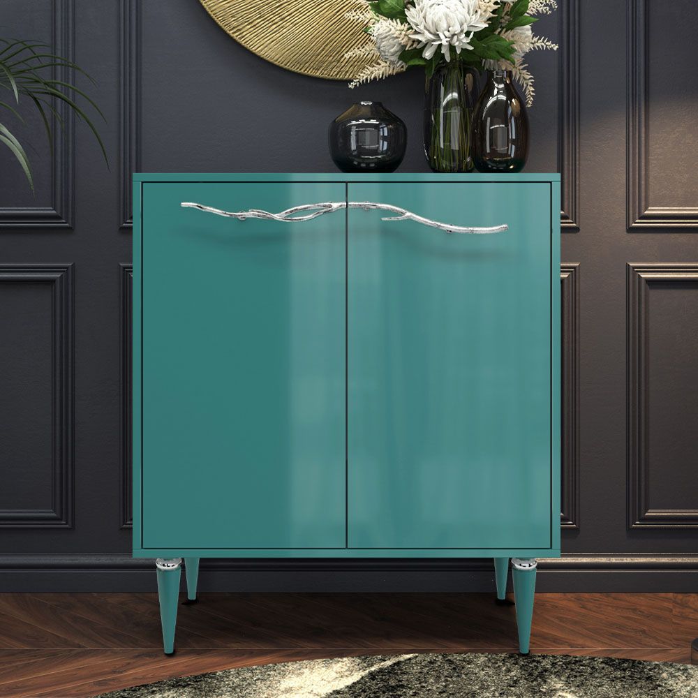 Комод Арт Колор Классик Сильвер с 2 полками Пастельно-синий