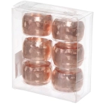 Набор колец для салфеток 6шт «Витраж» 4,5*2,8см, розовое золото