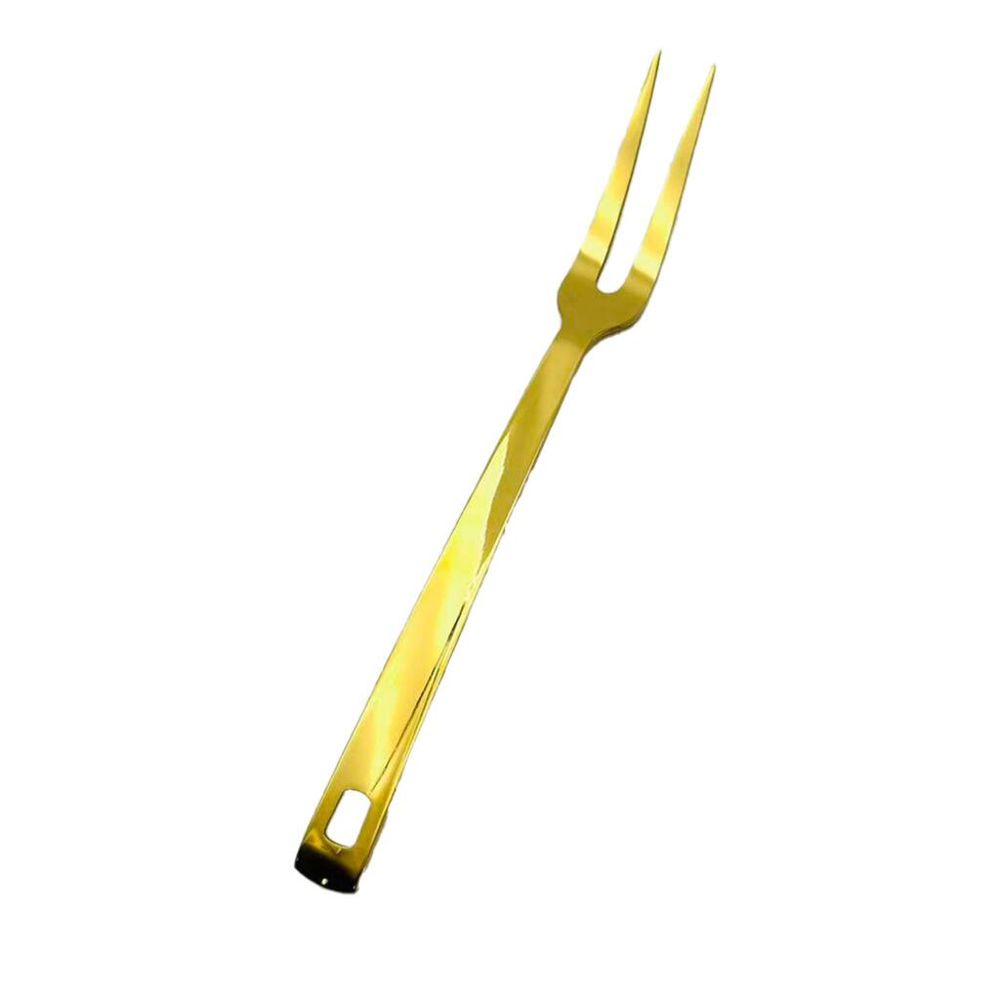 Вилка для мяса поварская 27,5 см сервировочная нерж. цвет золото PVD P.L. Proff Cuisine