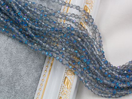 Нить бусин для украшений 3,5х3мм (ювелирное стекло)