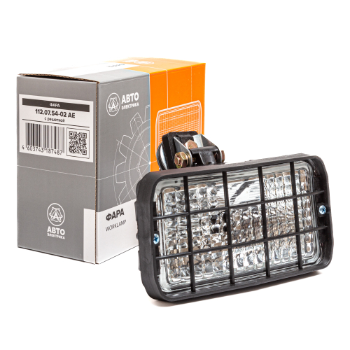 Фара рабочего освещения, прямоугольная, с решеткой, 12/24 В (H3)