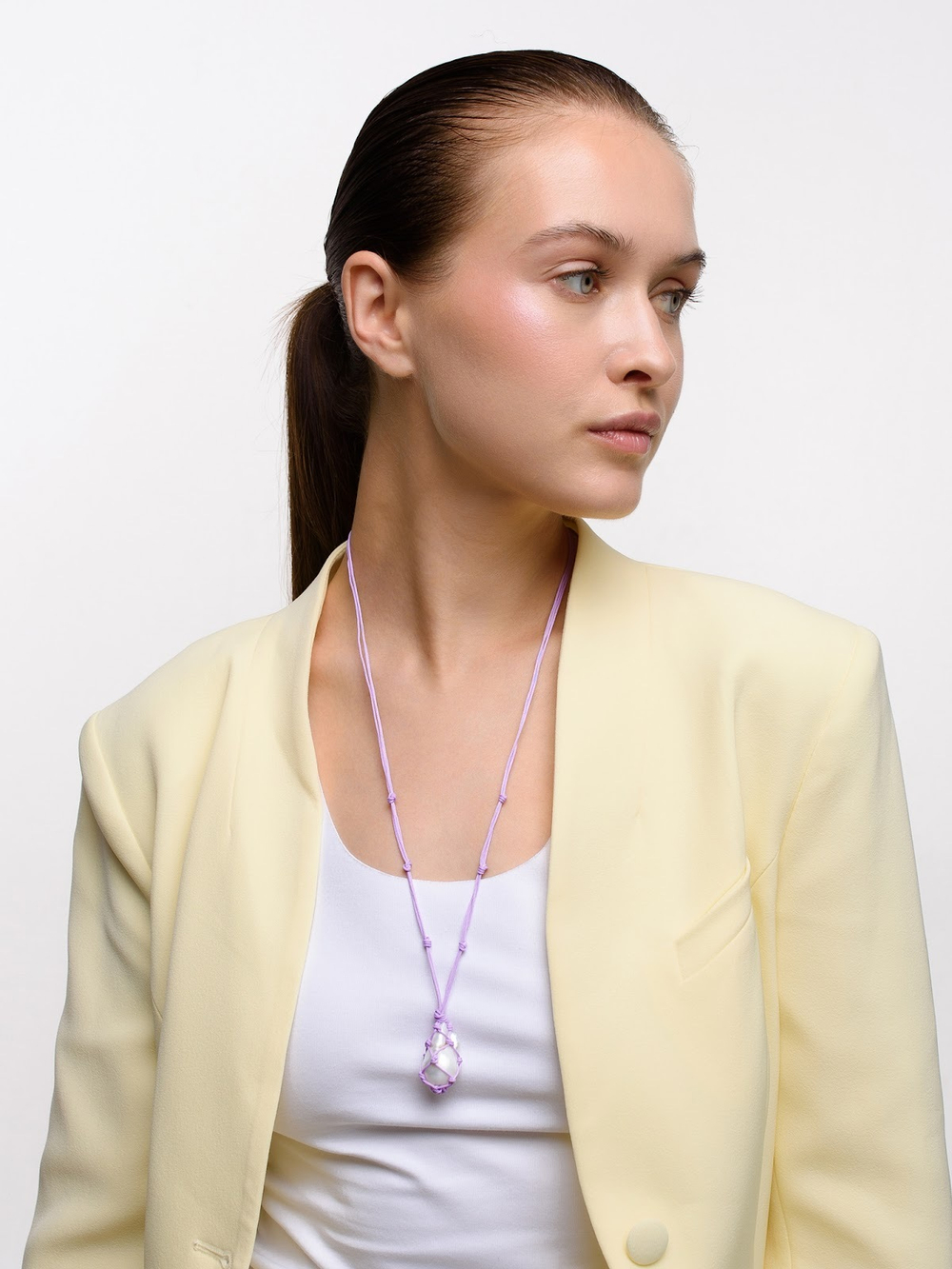 Колье "Cord Pearl" Violet с жемчугом