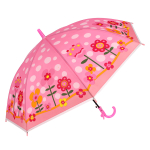 Зонт Цветы голубой, д-50 см, длина 62 см, с-30185