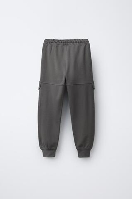 ZARA СПОРТИВНЫЕ БРЮКИ-ДЖОГГЕРЫ, СЕРЫЙ