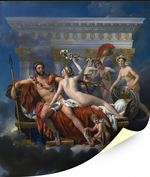 Марс, обезоруживаемый Венерой и тремя грациями, Давид Жак Луи, картина для интерьера (репродукция) Настене.рф