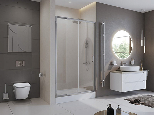 Душевая дверь BelBagno UNO 195-BF-1 160 стекло прозрачное/профиль хром