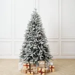 Заснеженная елка с шишками «ile Grande» (Литая+пвх) 210 см / 2,1 м