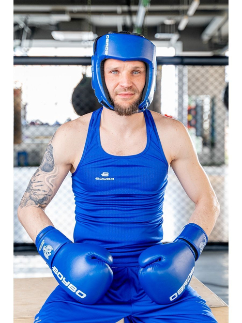 Шлем TITAN (одобрены ФРБ) искусственная кожа боксерский