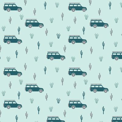 Buy baby fabric jeeps cacti desert teal